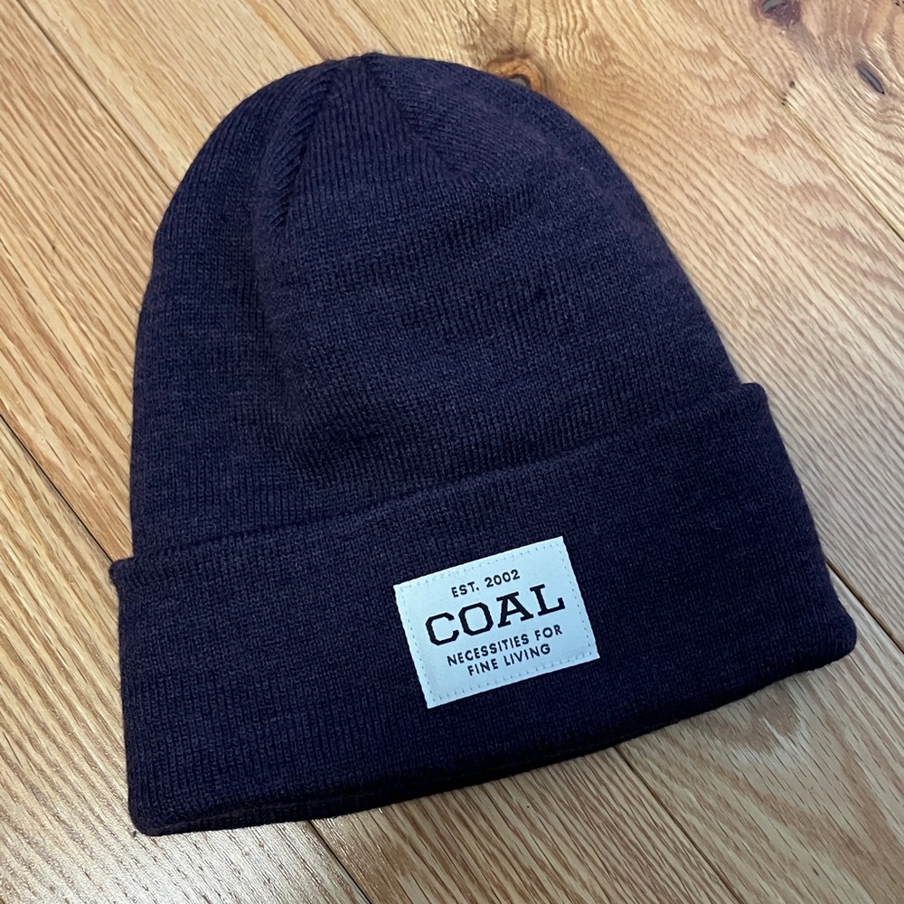 Coal Knit Beanie Hat in Purple with Branded Patch